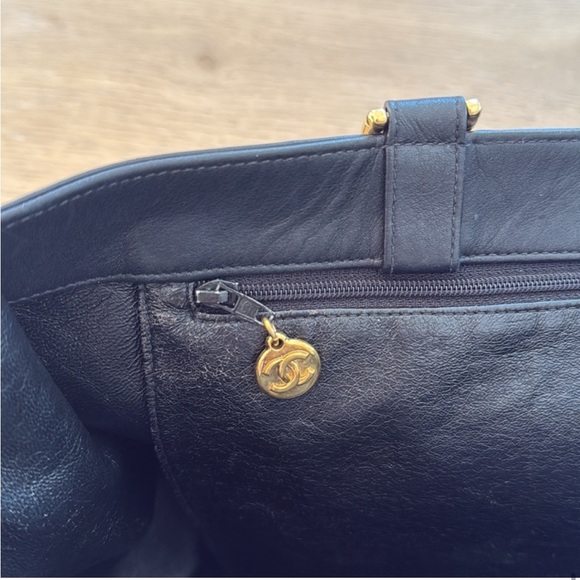 Chanel Black Leather Tote Bag - Picture 9 of 13